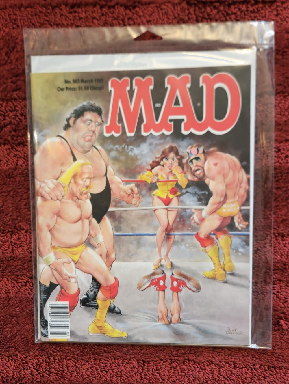 Vintage Mad Magazine No. 285 March 1989 Hulk Hogan Randy Savage Andre the Giant
